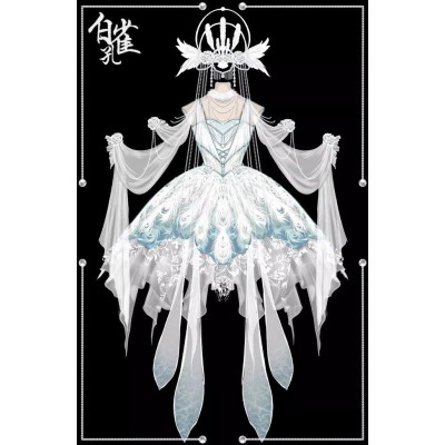 Yingluofu White Peacock JSK(Pre-Order/Full Payment Without Shipping Cost)